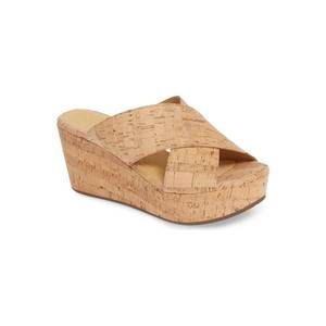 NEW CHOCOLAT BLU women's wayland platform wedge in cork
